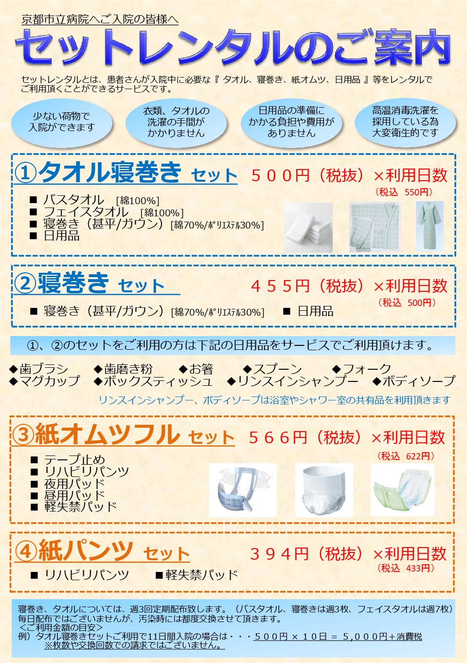 入院案内 京都市立病院